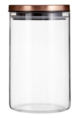 Orsina Practical Design Rose Gold Lid 950Ml Storage JarElegant House Spice JarsDurable Organizer For Kitchen from B&Q