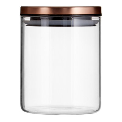 Orsina Practical Design Rose Gold Lid 700Ml Storage JarElegant House Spice JarsDurable Organizer For Kitchen from B&Q