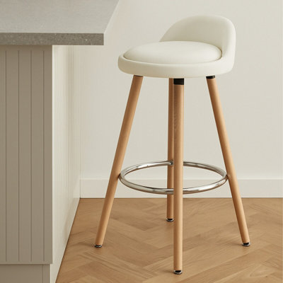 Orsina Normann White Bar Stool from B&Q