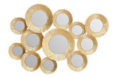 Orsina Marcia Hammered Gold Wall Mirror from B&Q
