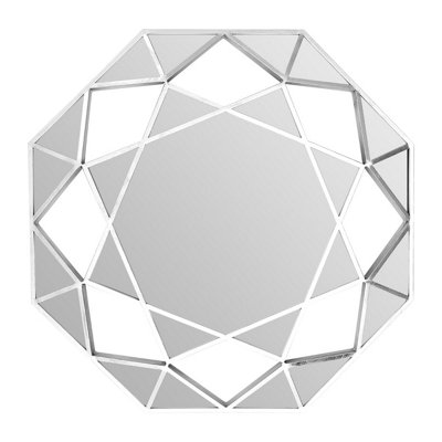 Orsina Marcia Silver Octagonal Wall Mirror from B&Q