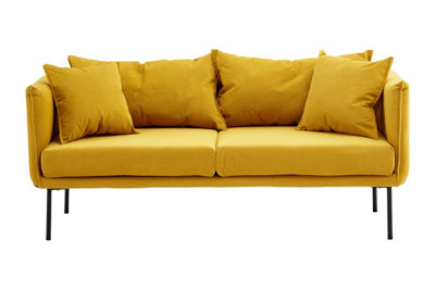Orsina Kolding Two Seater Yellow Sofa from B&Q