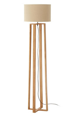 Orsina Lea Tall Wooden Floor Lamp from B&Q