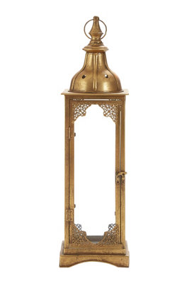 Premier Housewares Gold Interiors By Premier Reza Finish Lantern Small