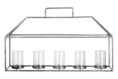 Orsina Reza Candle Holder With Silver Finish from B&Q