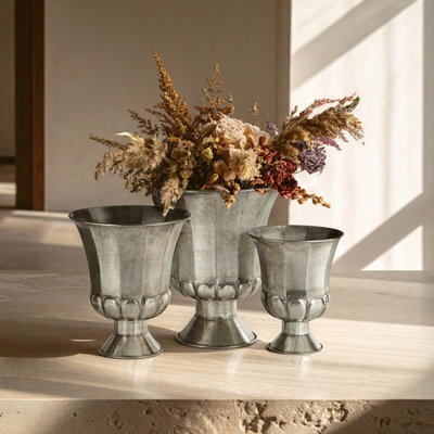 Orsina Reza Oversized Antique PlantersSet Of 3 from B&Q