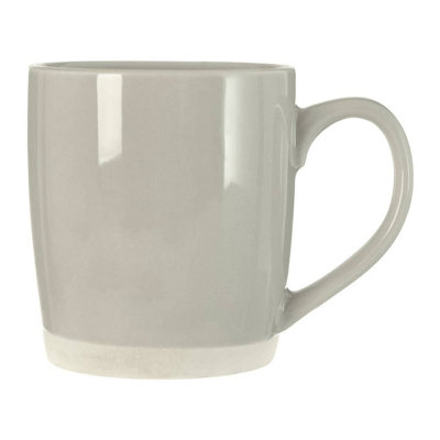 Orsina Luxe Glazed Finish Grey Mug With 372Ml Capacity,pastel Grey & White Ceramic Coffee Mug,smooth Stoneware Cup from B&Q