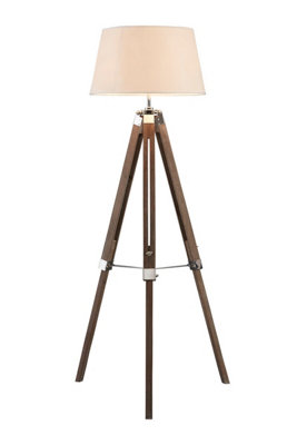 Premier Housewares Interiors By Premier Bailey Tripod Floor Lamp Brown