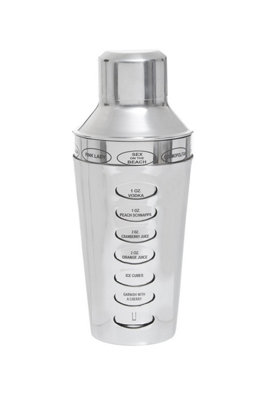 Orsina Recipe Silver Cocktail Shaker from B&Q