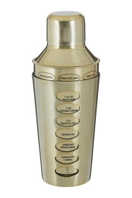 Orsina Recipe Brushed Brass Cocktail Shaker from B&Q