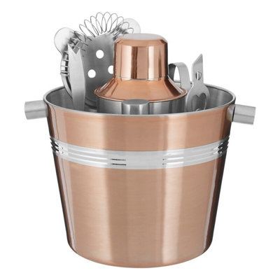 Orsina 7Pc Bar Set With Rose Gold Finish from B&Q