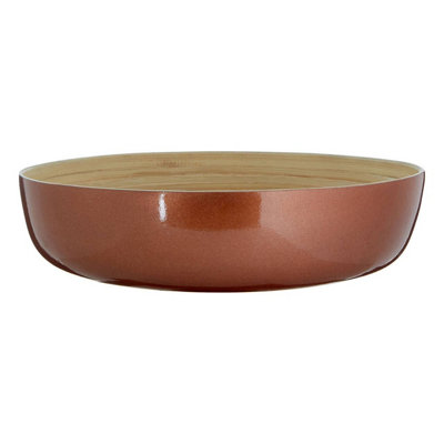B&Q -  Kyoto Rose Gold Salad Bowl With Raised Edges