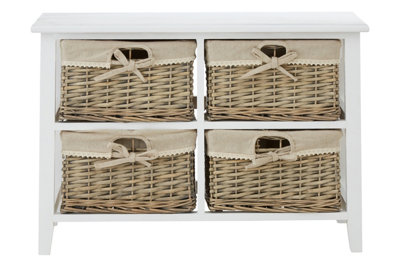 Orsina Stylish Compact 4 Drawers ChestModern Chest Of Drawers For LivingroomMinimalist Storage Chest For Lounge from B&Q