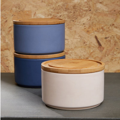 Orsina Fenwick Blue/pink Storage Canisters from B&Q