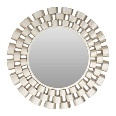 Orsina Champagne Chain Design Wall MirrorLayered Round Mirror3-Tiered Hallway MirrorSculptural Mirror from B&Q