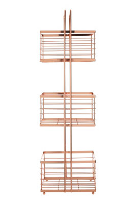 Orsina Rose Gold Rectangular Storage Caddy from B&Q