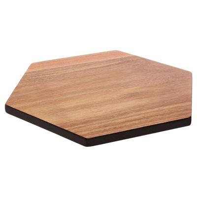 Orsina Socorro Hexagonal Black Edge Chopping Board from B&Q
