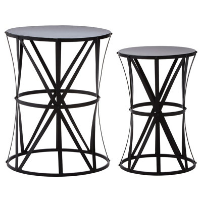 Premier Housewares Black Interiors By Premier Avantis Cross Design Tables