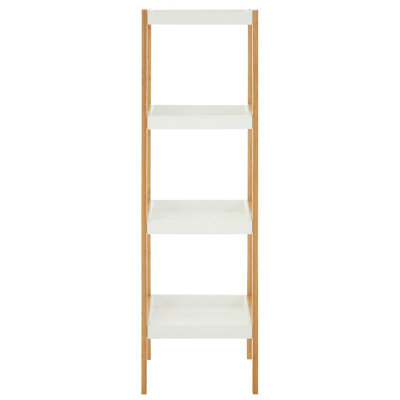 Premier Housewares Interiors By Premier Nostra Four Tiered White And Natural Shelf Unit from B&Q