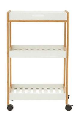 Orsina Nostra 3 Tiers Shelf Unit With Wheels from B&Q