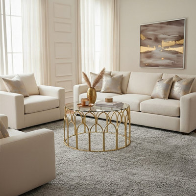 Orsina Merlin Gold Leaf Coffee Table from B&Q