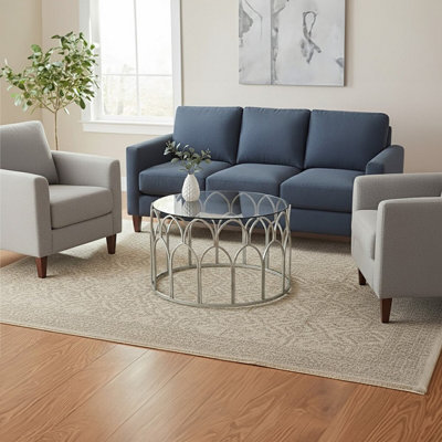 Orsina Merlin Silver Leaf Coffee Table from B&Q
