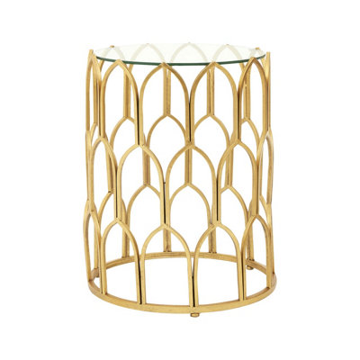 Orsina Merlin Gold Leaf Side Table from B&Q