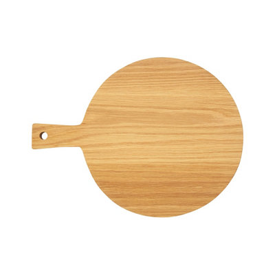 Orsina Large Oak Wood Paddle Chopping BoardRound Cutting Board For KitchenStylish Natural Wood Chopping Board from B&Q