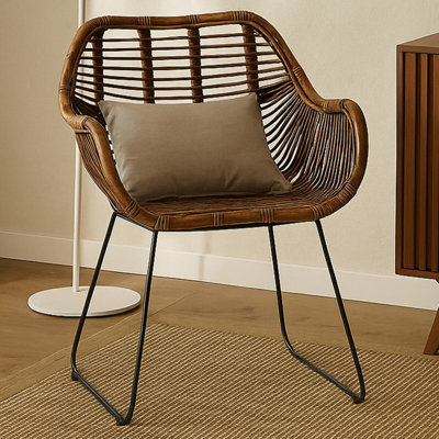 Orsina Natural Rattan Gata ChairArmrest Rattan Chair from B&Q