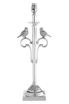 B&Q -  Silver Metal Decorative Lamp Base