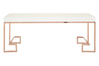 Orsina Contemporary Rose Gold Angled Legs Coffee TableVersatile Display Coffee TableSturdy Decorative Table from B&Q