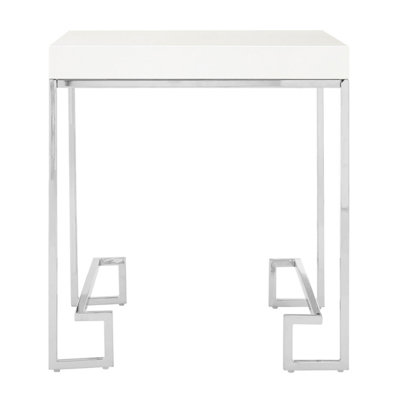 Orsina Allure Chrome Angled Legs End Table from B&Q