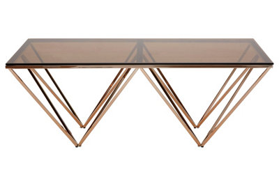 Orsina Allure Champagne Metal Prismatic Legs Coffee Table from B&Q