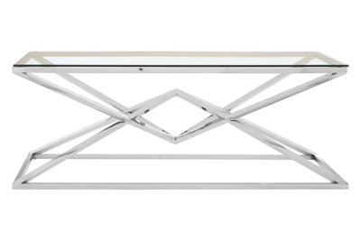 Orsina Allure Silver Rectangular Coffee Table from B&Q