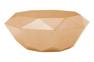 Orsina Allure Rose Gold Diamond Cut Coffee Table from B&Q