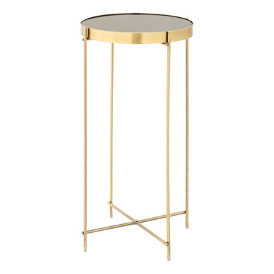 Orsina Allure Black Mirror Tall Side Table from B&Q