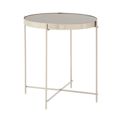 B&Q -  Allure Grey Mirror Low Side Table