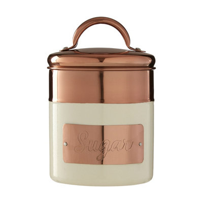 Orsina Prescott Cream And Copper Sugar Canister from B&Q