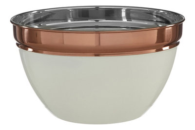 Orsina Prescott Small Cream & Copper Mixing Bowl from B&Q