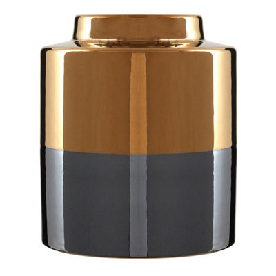 Orsina Dual Tone Small Metallic Finish Vase from B&Q