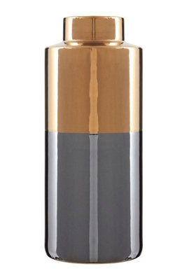 Orsina Grey Large Metallic Vase from B&Q