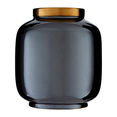 Orsina Black Metallic Finish Vase from B&Q