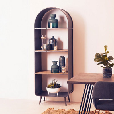 Orsina Industrial Design Tall Shelf UnitStorage Wooden Bookshelf For WallSturdy Industrial Design Shelf Unit from B&Q