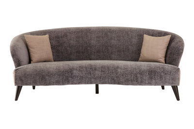 Orsina Functional Sturdy Grey Velvet 3 Seat SofaStylish Mid Century Sofa For BedroomComfortable 3 Seater Sofa from B&Q