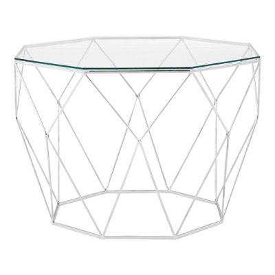 Orsina Shalimar Octagonal Silver Coffee Table from B&Q