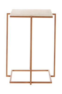 Orsina Shalimar Side Table With Gold Finish Legs from B&Q