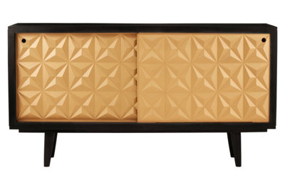 Orsina Mid Century Design SideboardSpace Saving Sliding Doors SideboardGeometric Patterns Mid Century Sideboard from B&Q