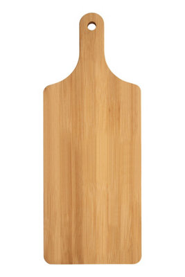 Orsina Large Bamboo Paddle Chopping BoardRectangular Cutting Board For KitchenNatural Wood Chopping Board from B&Q
