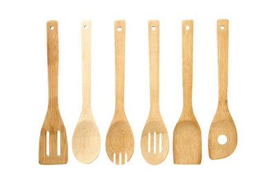 Orsina 6Pc Kitchen Utensil Set Includes Slotted TurnerSpoonSpaghetti Server& MorePerfect Bamboo Utensils from B&Q