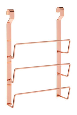Orsina Sorello Rose Gold Hanging Pan Lid Rack from B&Q